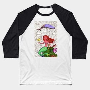 The Beautiful Mermaid Baseball T-Shirt